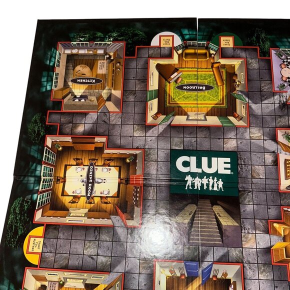 Vintage 2002 Clue Game Board Foldable Replacement Parts Parker Brothers - Picture 2 of 7